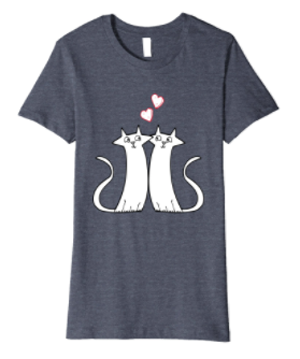 valentines day tshirt women cats