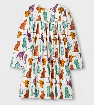 cute cat dress long sleeve girls toddlers