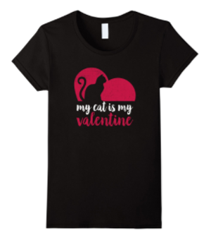 valentines day tshirt women cats