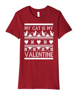 valentines day tshirt women cats