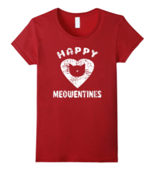 valentines day tshirt women cats