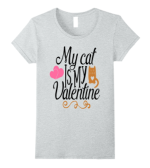 valentines day tshirt women cats