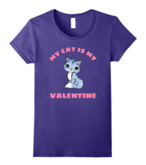 valentines day tshirt women cats