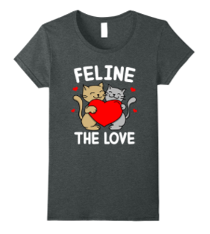 valentines day tshirt women cats
