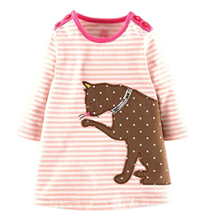 cute cat dress long sleeve girls toddlers