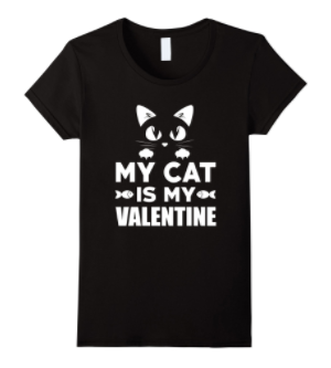 valentines day tshirt women cats