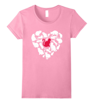 valentines day tshirt women cats