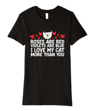 valentines day tshirt women cats