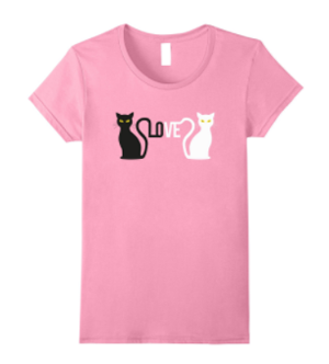 valentines day tshirt women cats