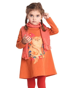 cute cat dress long sleeve girls toddlers