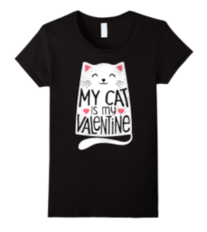 valentines day tshirt women cats