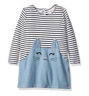 cute cat dress long sleeve girls toddlers