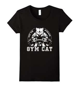 gym working out exercise cat tshirts tank tops