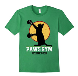 gym working out exercise cat tshirts tank tops