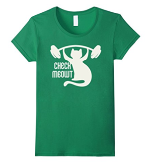 gym working out exercise cat tshirts tank tops