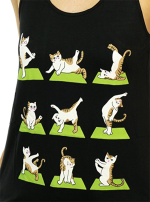 gym working out exercise cat tshirts tank tops