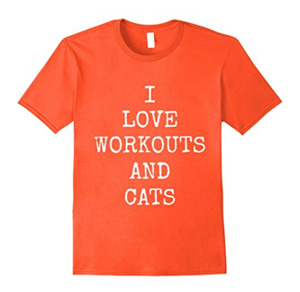gym working out exercise cat tshirts tank tops