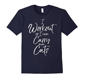 gym working out exercise cat tshirts tank tops