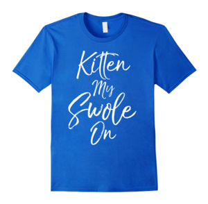 Kitten My Swole On Funny Fitness Cat Pun Kids T-Shirt