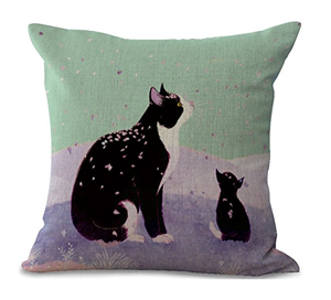 square cat throw pillows cushions