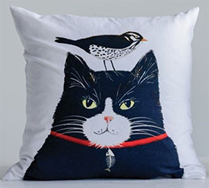 square cat throw pillows cushions