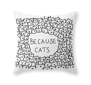 square cat throw pillows cushions