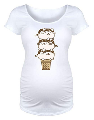 cat maternity tshirts for pregnant women