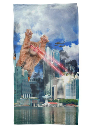 cat beach towel