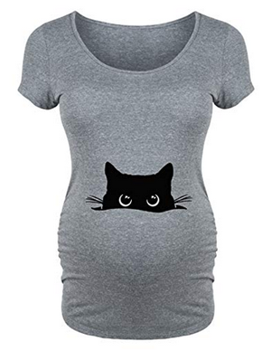 cat maternity tshirts for pregnant women