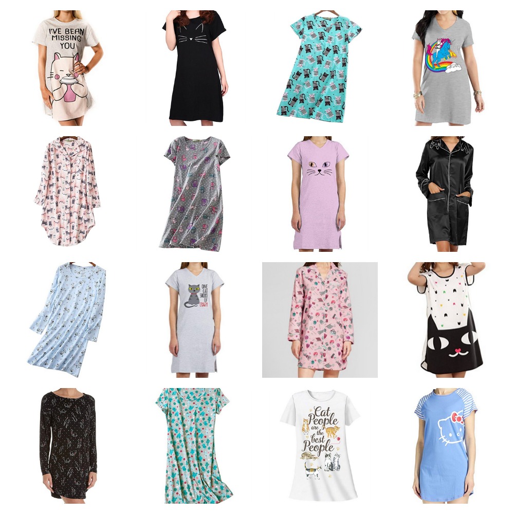 Cute Cat Nightshirts For Women Who Love Kitties! Meow As Fluff