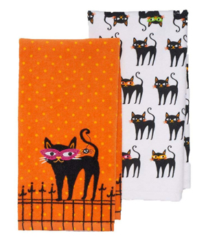 cat themed dish towels