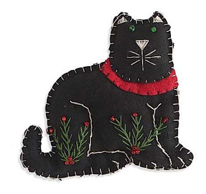 black cat christmas ornaments
