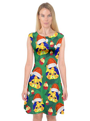christmas cat dress for women