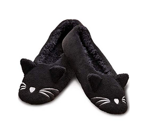 slippers with cats on them