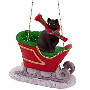 black cat christmas ornaments