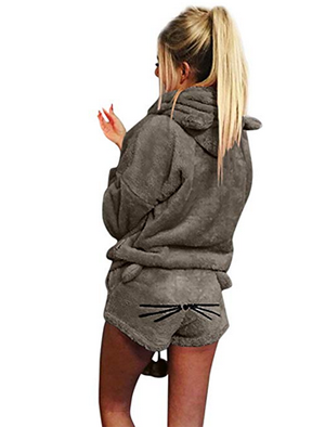 sets of cat pajamas sleepwear for women