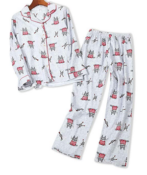 sets of cat pajamas sleepwear for women