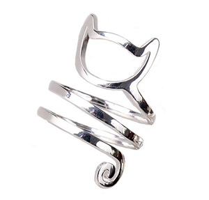sterling silver cats rings for women
