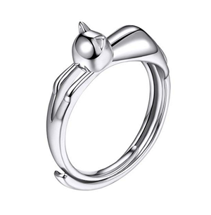 sterling silver cats rings for women
