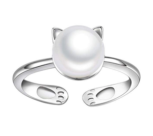 sterling silver cats rings for women