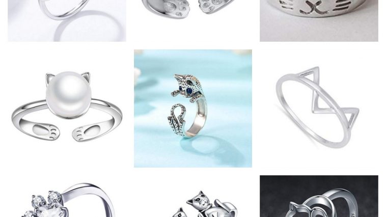 sterling silver cats rings women feature