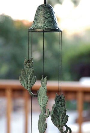 cat wind chimes