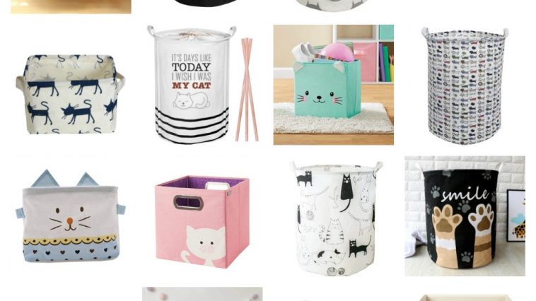 cat storage bins baskets feature