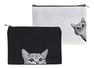 makeup and toiletry bags for cat lovers