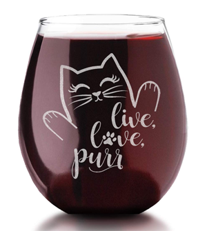 wine glasses for cat lovers
