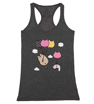 grey gray cat tank tops for women