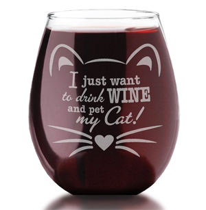 wine glasses for cat lovers