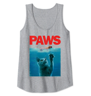 grey gray cat tank tops for women
