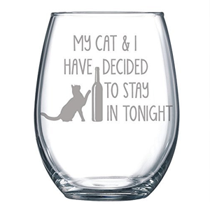 wine glasses for cat lovers
