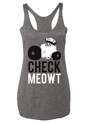 grey gray cat tank tops for women
